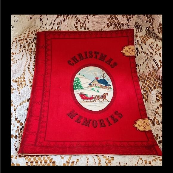 Vintage Cranston Finished Fabric Christmas Holiday Book - Picture 1 of 7